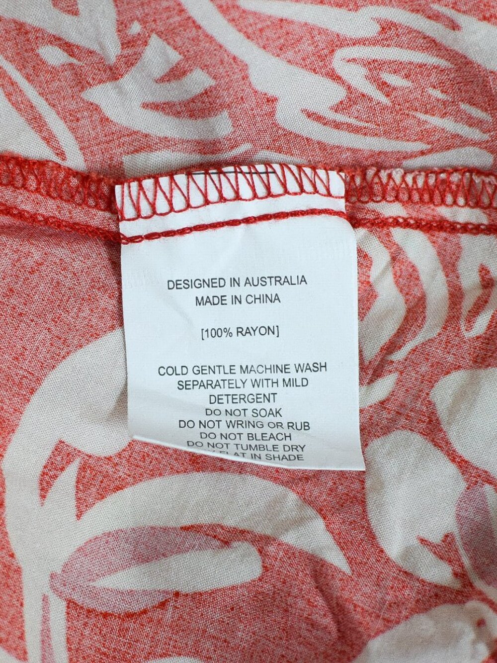 Anthropologie Abel The Label Red Floral Mini Dress Sundress Sz XS Boho Tropical - Picture 9 of 10